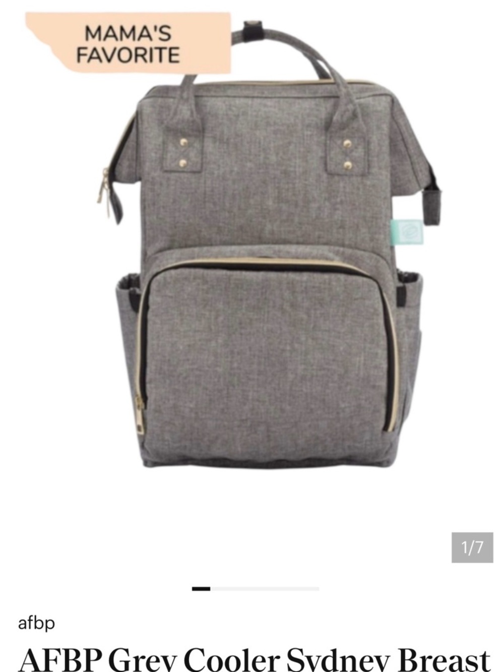 Grey Cooler Sydney Diaper Backpack - Insulated Kids Accessory Bag